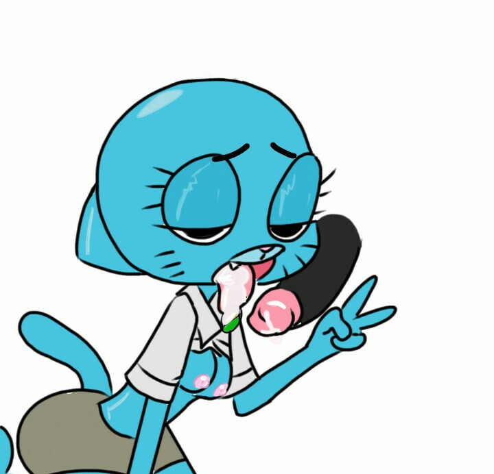 ass blue_fur breasts cartoon_network clothing cum cum_in_mouth cum_inside cum_on_tongue feline female filthypally fur male mammal mother nicole_watterson nipples open_mouth oral parent penis shirt skirt snack2 straight teeth the_amazing_world_of_gumball tongue