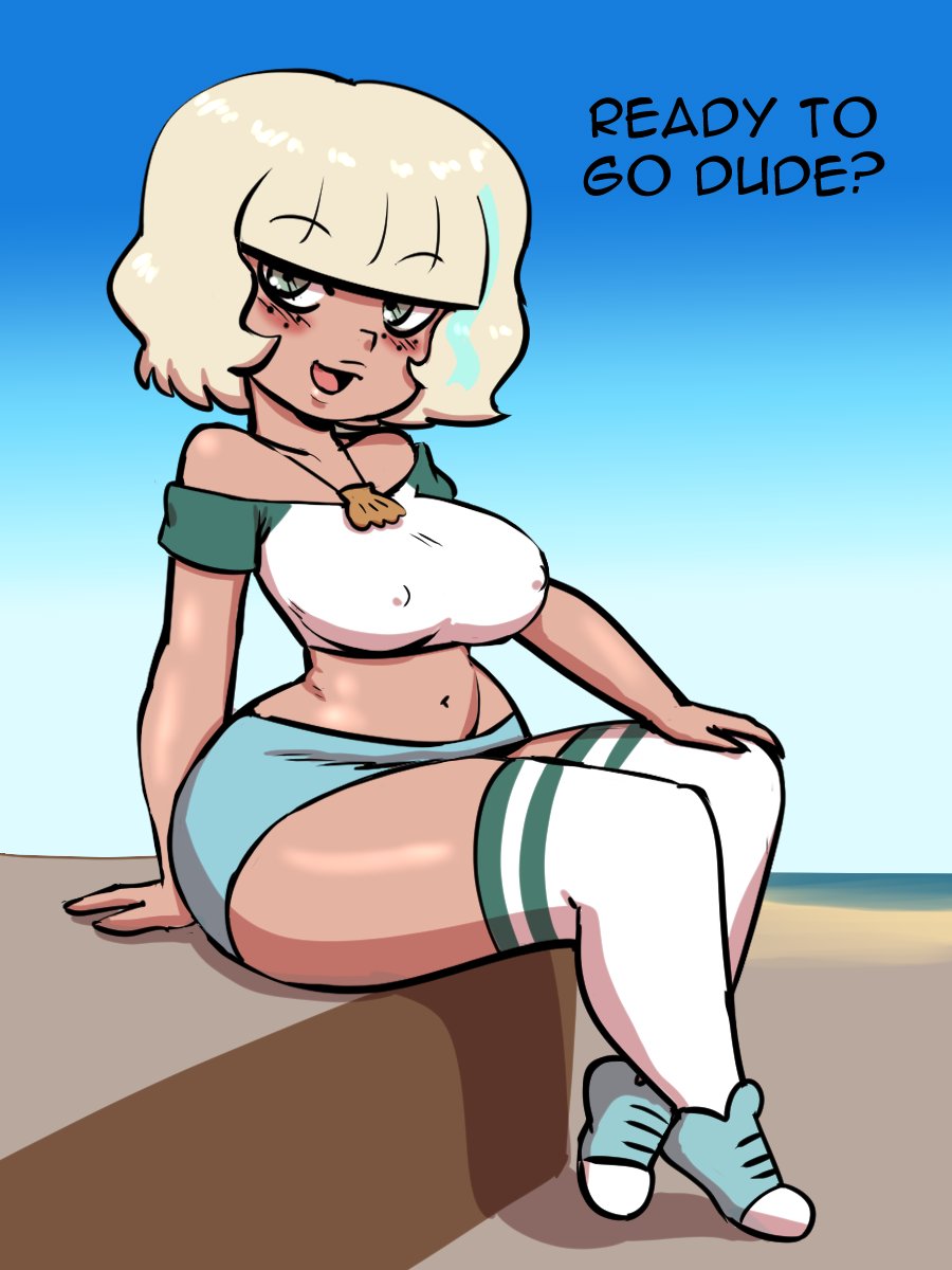 1girls, big breasts, blonde hair, blue shorts, blush, bottomwear, breasts, darkeros13, disney, disney channel, disney xd, english, english text, female, female only, footwear, freckles, freckles on face, green eyes, hair, hips, jackie lynn thomas, legwear, nipple bulge, shoes, short hair, shorts, solo, solo female, star vs the forces of evil, tan-skinned female, text, thedarkeros, thick thighs, thighhighs, thighs, topwear, white female, wide hips