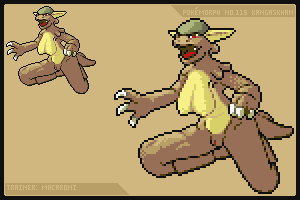 anthro female kangaskhan pixel_art pokémon_(species) pokemon solo