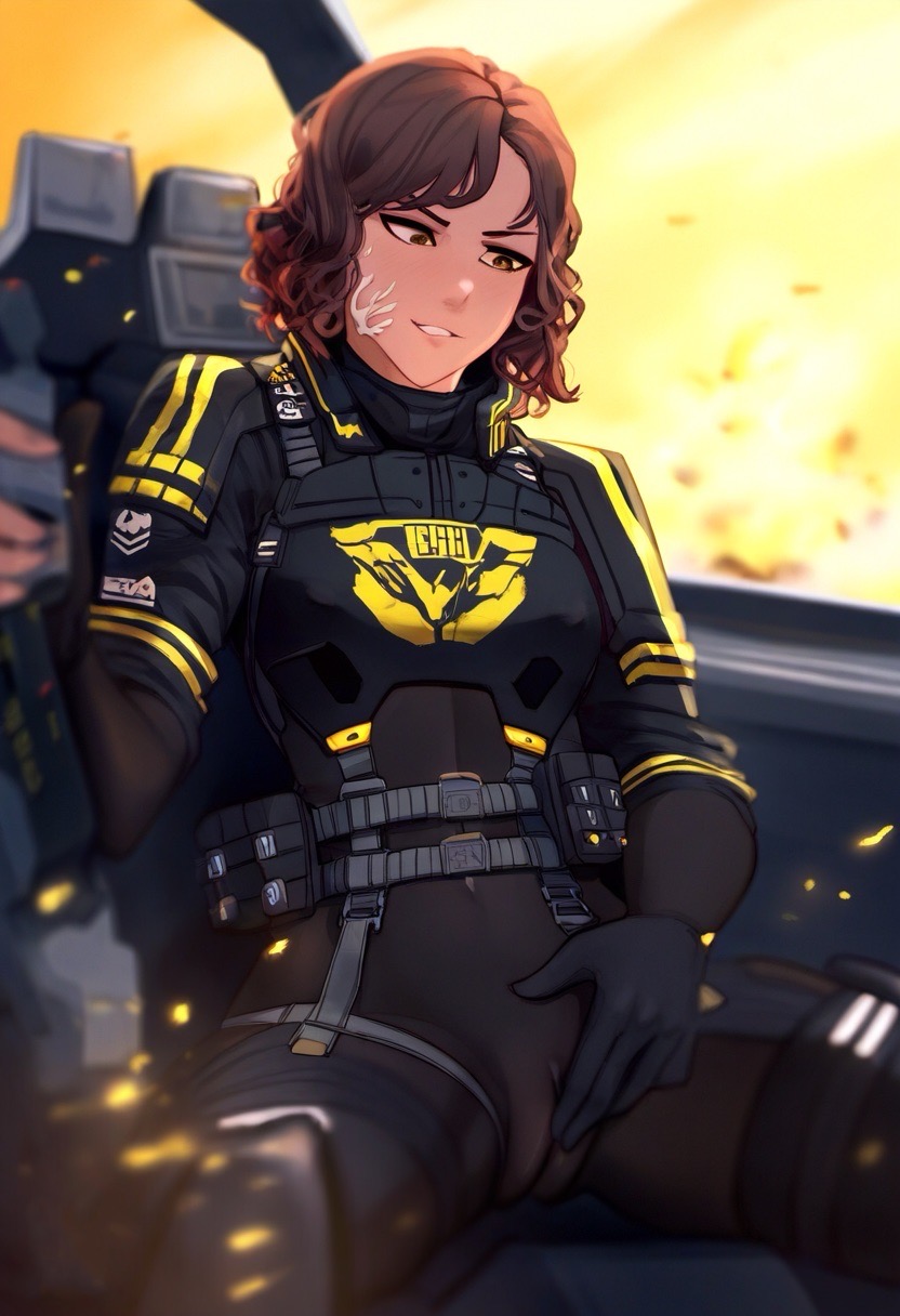 1girls ai_generated athletic brown_eyes brown_hair cameltoe cum_on_face democracy eagle-1_(helldivers) female flight_suit flying hand_on_pussy harness helldivers helldivers_2 masturbating masturbation masturbation_through_clothing pilot pilot_suit pussy_visible_through_clothes short_hair soldier solo solo_female white_skin