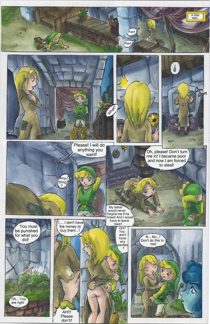 bad_wind_waker clothing comic dress link mila_(the_legend_of_zelda) no_panties passage straight_hair the_legend_of_zelda the_wind_waker toon_link wind_waker young