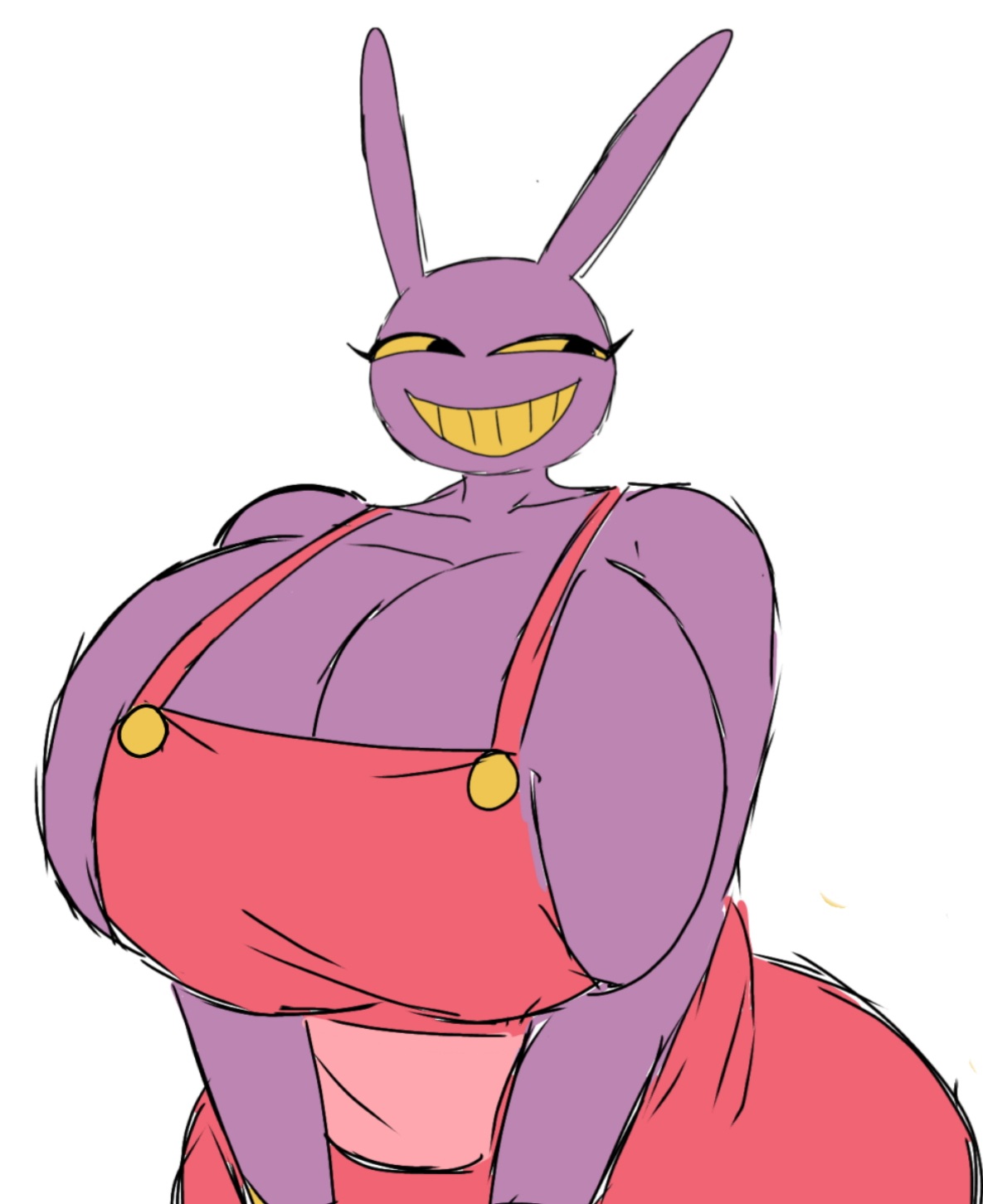 1female, 1girls, big ass, big breasts, breasts, female, female jax, female only, glitch productions, huge breasts, jax (the amazing digital circus), momiji (artist), overalls, rabbit ears, rabbit girl, rabbit humanoid, rule 63, smile, solo, solo female, tagme, the amazing digital circus, yellow eyes
