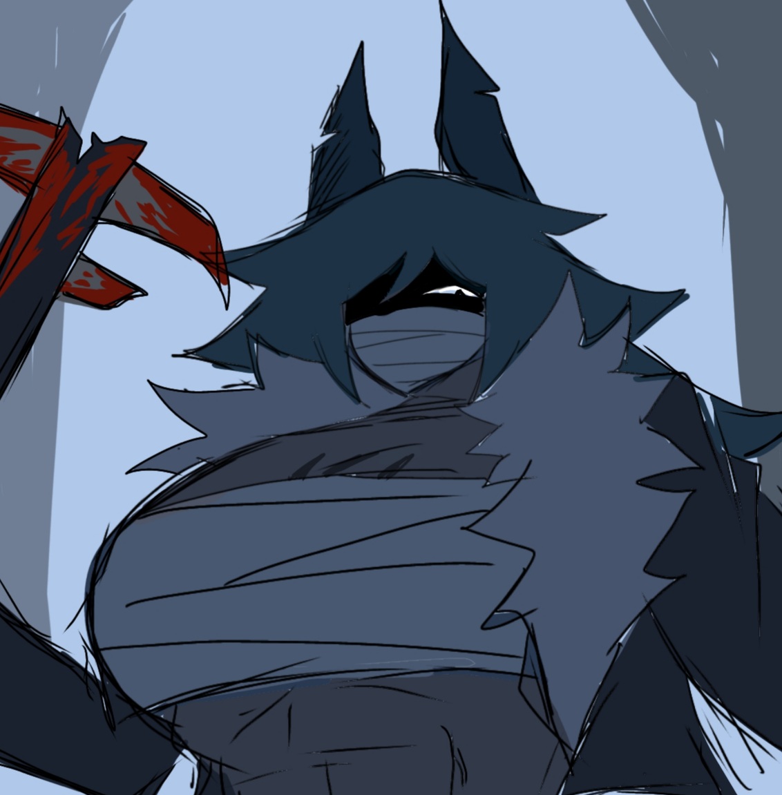 1female, 1girls, character request, dangerous forest, female, female only, fpe, fundamental paper education, machine girl (kaaatie), momiji (artist), nameless werewolf (kaaatie), solo, solo female, tagme