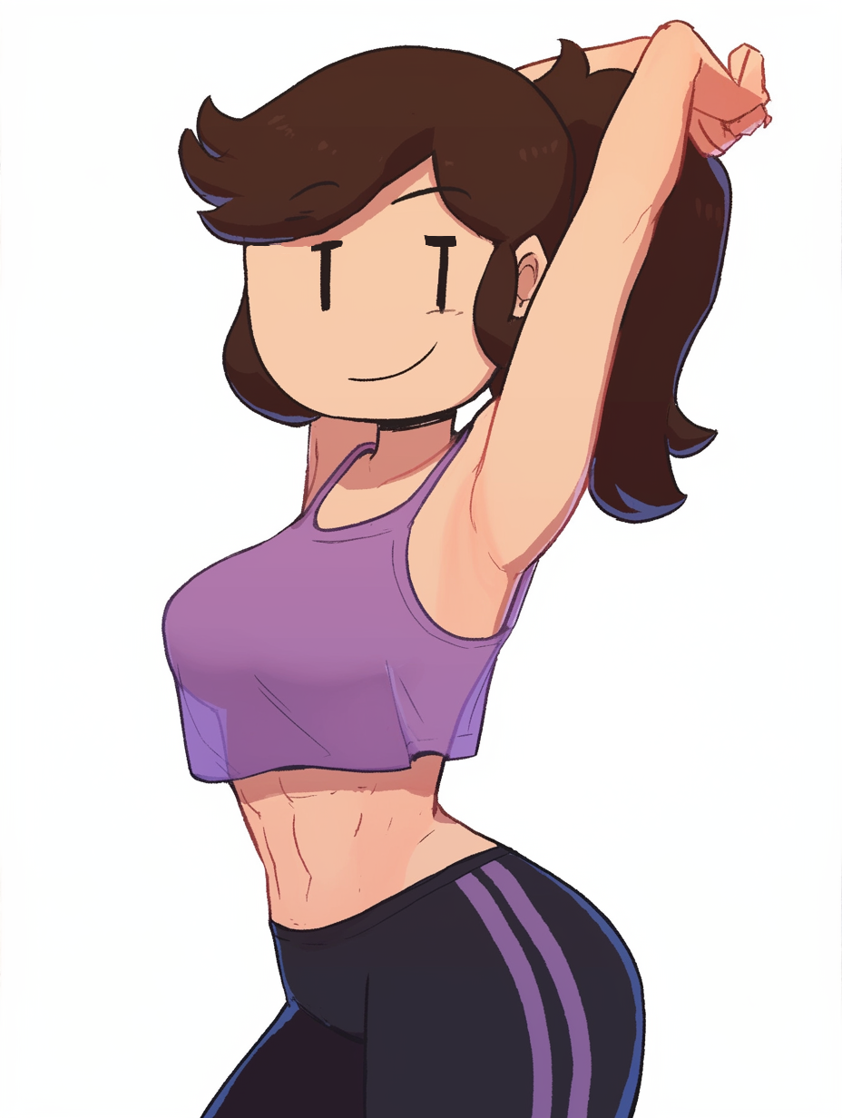 armpits breasts jaiden jaiden_animations jaiden_dittfach jaidenanimations stretching