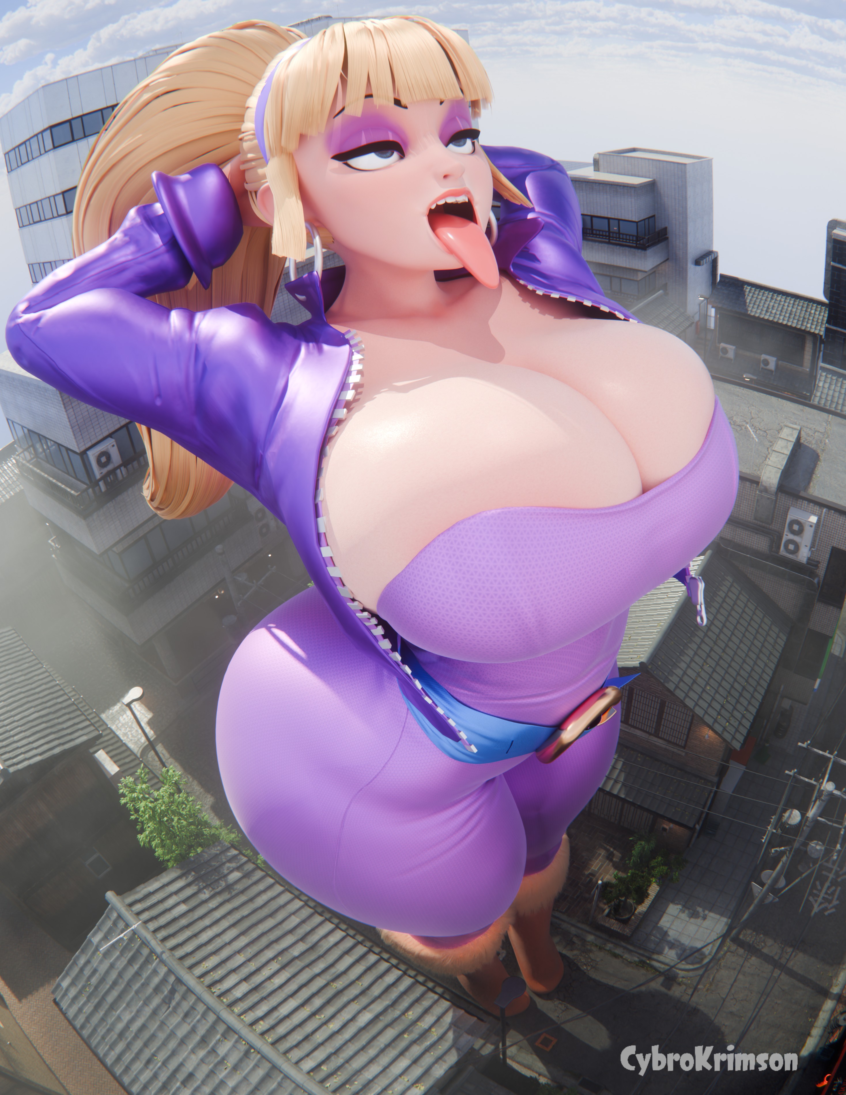 1female, 1girl, 1girls, 3d, 3d (artwork), adult, adult female, aged up, ass, bangs, big ass, big breasts, blonde, blonde female, blonde hair, blonde hair female, blonde-haired female, boobs, boots, breasts, building, buildings, city, cleavage, cybrokrimson, disney, expressive, expressive face, female, female focus, female only, giant female, giant woman, giantess, gravity falls, hairband, high heel boots, high heels, high resolution, huge boobs, huge breasts, light skin, light-skinned female, long legs, make up, makeup, open mouth, pacifica northwest, pacifica northwest (scrag boy), scrag boy (model), thick thighs, thighs, tongue, tongue out, woman