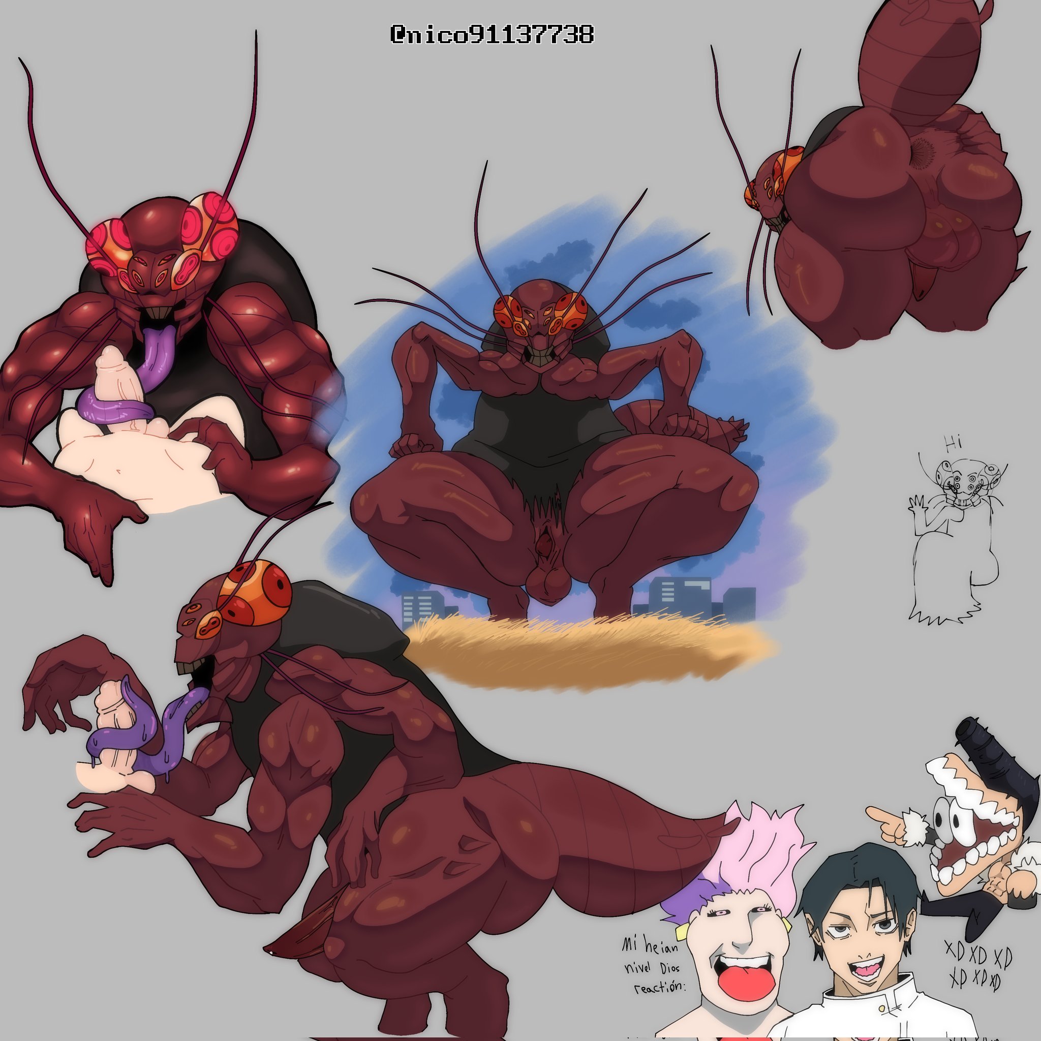 1boy, 1femboy, 1girls, 1monster, 3boys, 4 arms, ass, ass focus, big ass, big breasts, blush, breasts, bubble butt, caine (the amazing digital circus), cockroach, cockroach girl, cockroach humanoid, cursed spirit, cursed spirit (jujutsu kaisen), curvy, dumptruck ass, enormous ass, fat ass, female, femboy, feminine, feminine male, gay, gigantic ass, girly, groping, groping own breast, highest cursed energy output, huge ass, huge ass (male), hyper, hyper ass, jane juliet, jujutsu kaisen, kurourushi, male, monster, monster girl, multiple eyes, nicomasart, round ass, ryu ishigori, standing, sword, tagme, teeth, the amazing digital circus, thick, thick ass, thick boy, thick thighs, thighs, tongue, tongue out, uro takako, voluptuous, voluptuous body, voluptuous femboy, voluptuous male, yaoi, yuta okkotsu