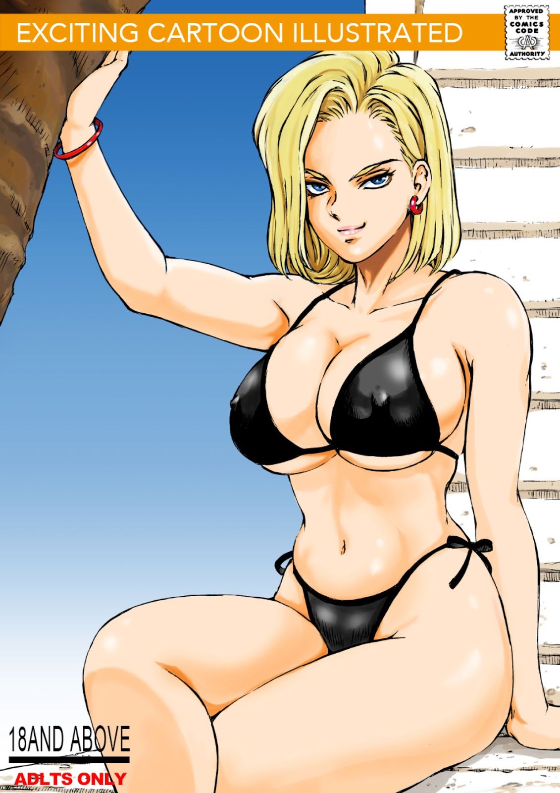 1girls android_18 bikini dragon_ball female kugayama_hodai