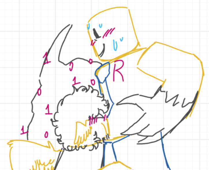 2boys :) black_hair blocky_body blowjob blush claw crumbz030 fluffy_hair forsaken_(roblox) gay hand_on_hip john_doe_(forsaken) john_doe_(roblox) male male_only oral penis roblox roblox_game robloxian shedletsky smile smiling standing sucking_penis sweat sweating white_background wings wings_on_head yellow_body yellow_skin