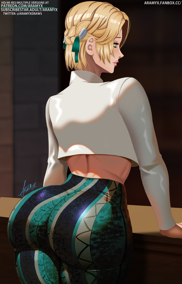1girls alternate_clothing aramyx ass ass_focus blonde blonde_female blonde_hair dat_ass fat_ass female female_focus female_only fire_emblem fire_emblem:_three_houses forbidden_pants huge_ass ingrid_brandl_galatea looking_away massive_ass pants short_hair short_jacket skintight_clothes skintight_clothing textured_clothing thick_ass thick_thighs tight_clothes tight_clothing tight_pants wide_hips