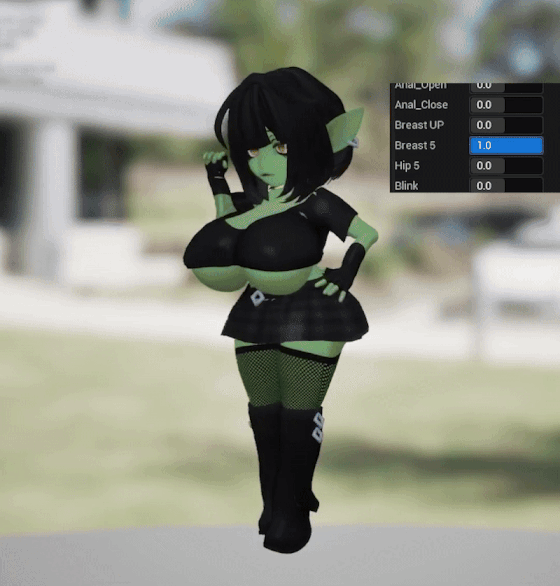 1girls, 3d, animated, ass bigger than head, big breasts, breast expansion, breast growth, breast growth (enlargement), breasts, breasts bigger than head, busty, curvy, female, fipetopia, goblin, goblin female, goth, goth girl, green skin, massive ass, massive breasts, shortstack, tagme, thick, transformation, turntable (animation)