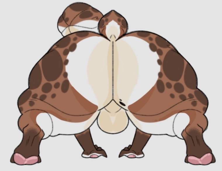 1boy, ass, ass bigger than head, backsack, balls, ballsack, behind view, big ass, big butt, bubble butt, curvaceous, curvy, curvy figure, demodoggo (torururuu), demogorgon, huge ass, looking at viewer, looking back, looking back at viewer, male, male only, no eyes, nude, pawpads, semi-anthro, solo, solo male, stranger things, tail, thick thighs, torururuu, voluptuous, voluptuous male, white background, wide hips