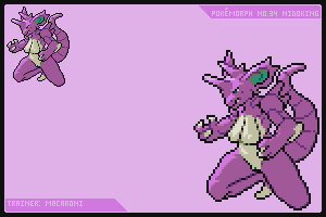 anthro female female_nidoking nidoking pixel_art pokemon pokemon_(species) rule_63 solo