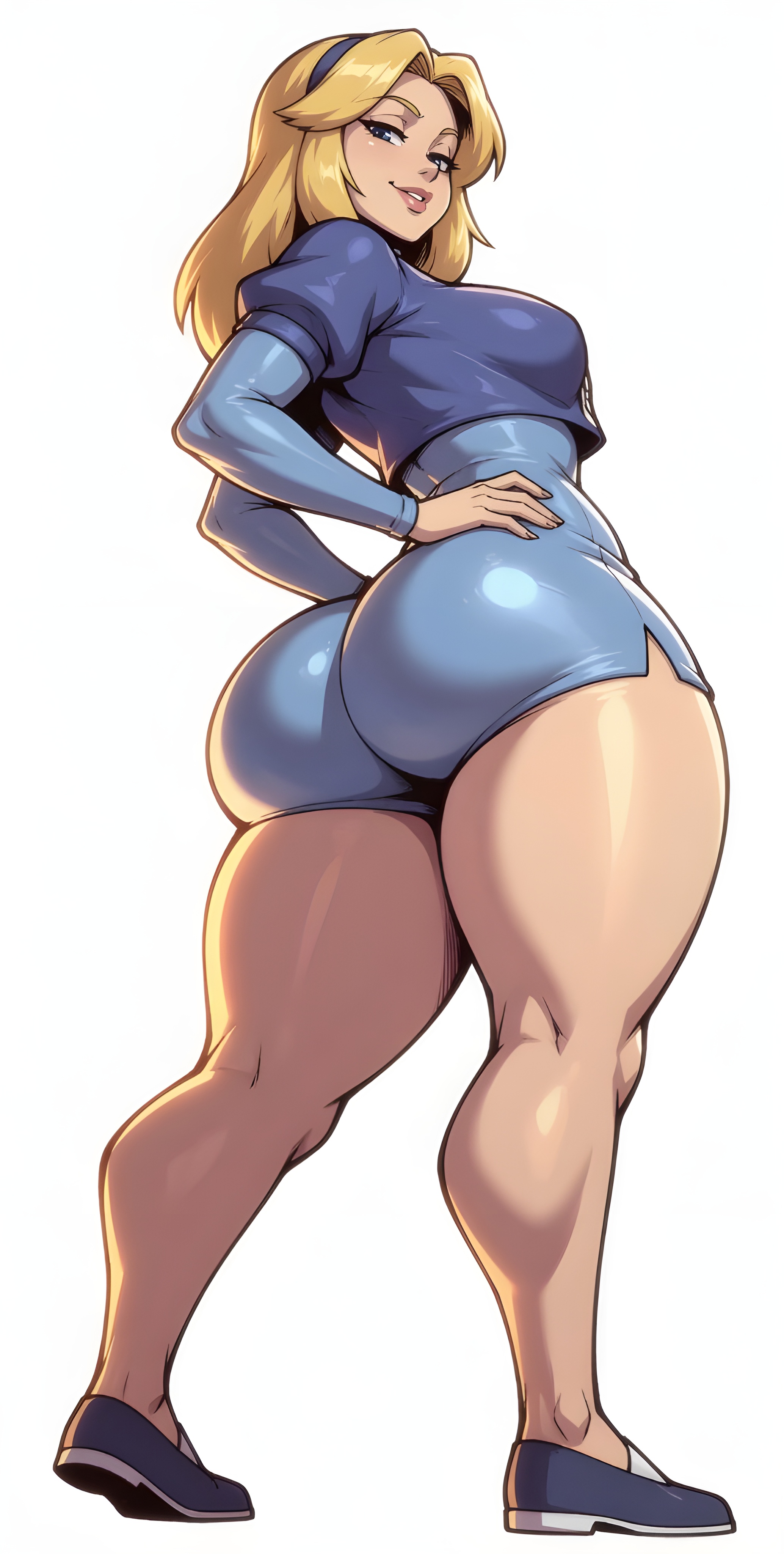 1female, 1girls, aged up, ai generated, back view, big ass, big breasts, big butt, blonde hair, brasil louco, breasts, bubble ass, bubble butt, clothed, clothed female, curvaceous, curvy, curvy body, curvy figure, dominant, dominant female, female, female only, full body, fully clothed, huge breasts, large ass, large breasts, looking at viewer, looking back, looking back at viewer, maria robotnik, mature, mature body, mature female, mature woman, milf body, presenting ass, seducing, seducing viewer, seductive, seductive look, seductive smile, sega, sexy, sexy body, sexy pose, simple background, solo, solo female, solo focus, sonic (series), sonic the hedgehog (series), tagme, teen, teen girl, teenage girl, teenager, thick ass, thick body, thick butt, thick thighs, voluptuous, voluptuous body, voluptuous female, white background