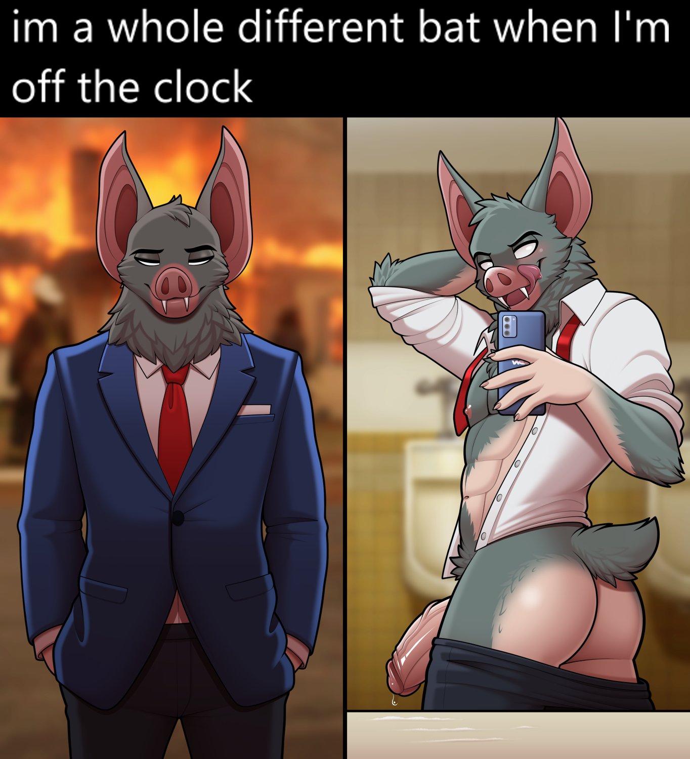 anthro, ass, ass focus, bara, bat, big ass, big butt, big cock, big dick, big penis, boner, bubble ass, bubble butt, cock, dat ass, dat butt, dick, dispatch (game), drakonsfw, erection, fat ass, fat butt, furry, gay, holding phone, huge ass, huge butt, huge cock, large ass, large butt, male, male only, meme, mirror, mirror selfie, penis, round ass, round butt, showing ass, solo, solo male, sonar (dispatch), taking picture, thick ass, thick butt, thick cock, thick dick, thick penis