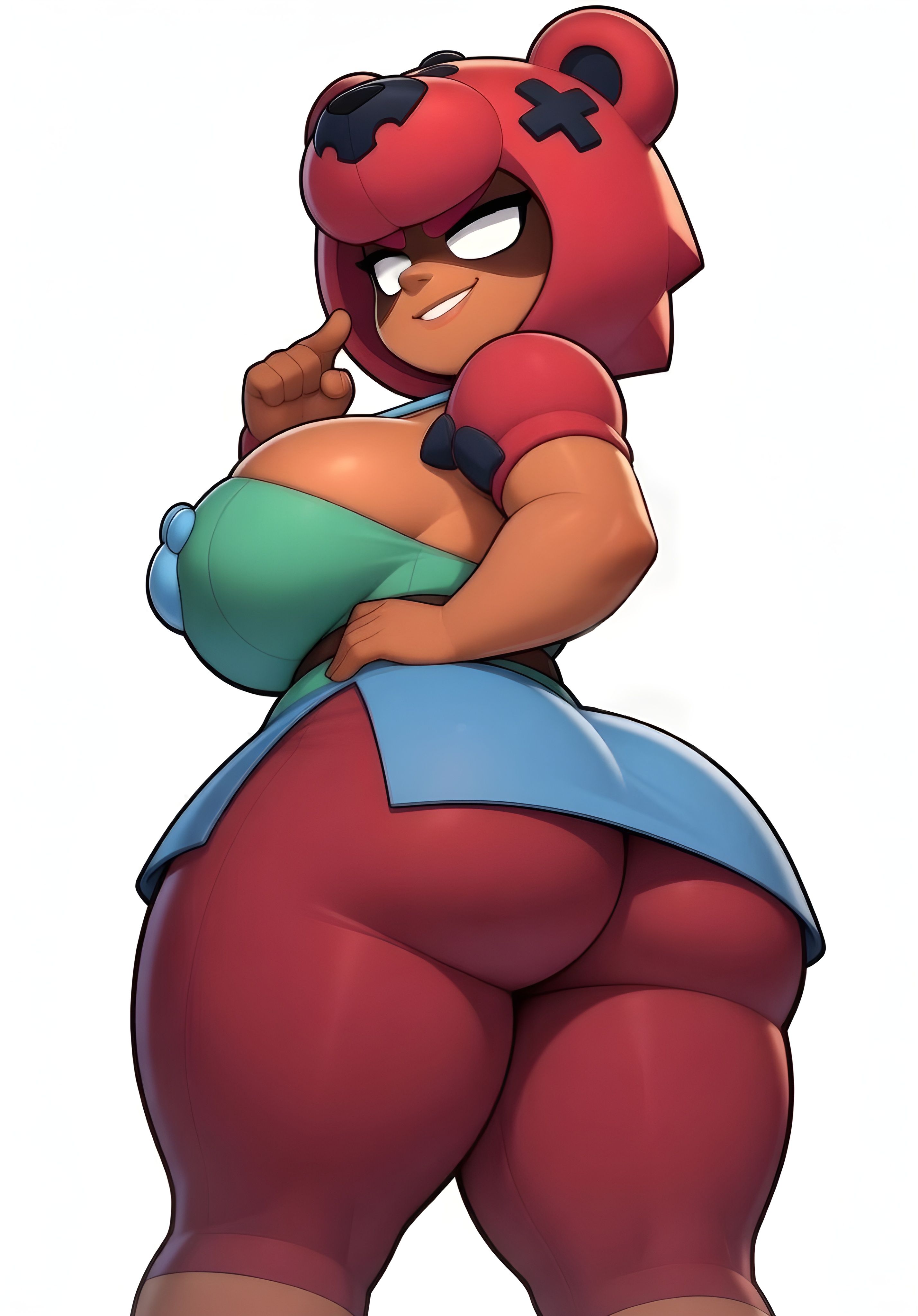 1female, 1girls, aged up, ai generated, big ass, big breasts, big butt, brasil louco, brawl stars, bubble butt, clothed female, curvaceous, curvy, curvy body, curvy female, curvy figure, cute, dominant, dominant female, fat ass, fat butt, female, female focus, female human, female only, full body, full clothed, fully clothed, huge breasts, large ass, looking at viewer, looking back, looking back at viewer, nita (brawl stars), seducing, seducing viewer, seductive, seductive look, seductive pose, seductive smile, sexy, sexy body, sexy pose, shortstack, simple background, solo, solo female, solo focus, supercell, tagme, thick ass, thick body, thick butt, thick legs, thick thighs, voluptuous, voluptuous body, voluptuous female, white background