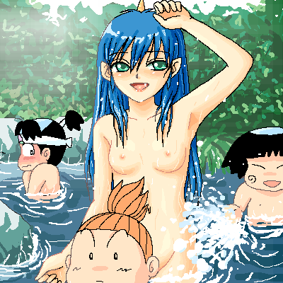 blue_hair momotarou_densetsu tagme yasha