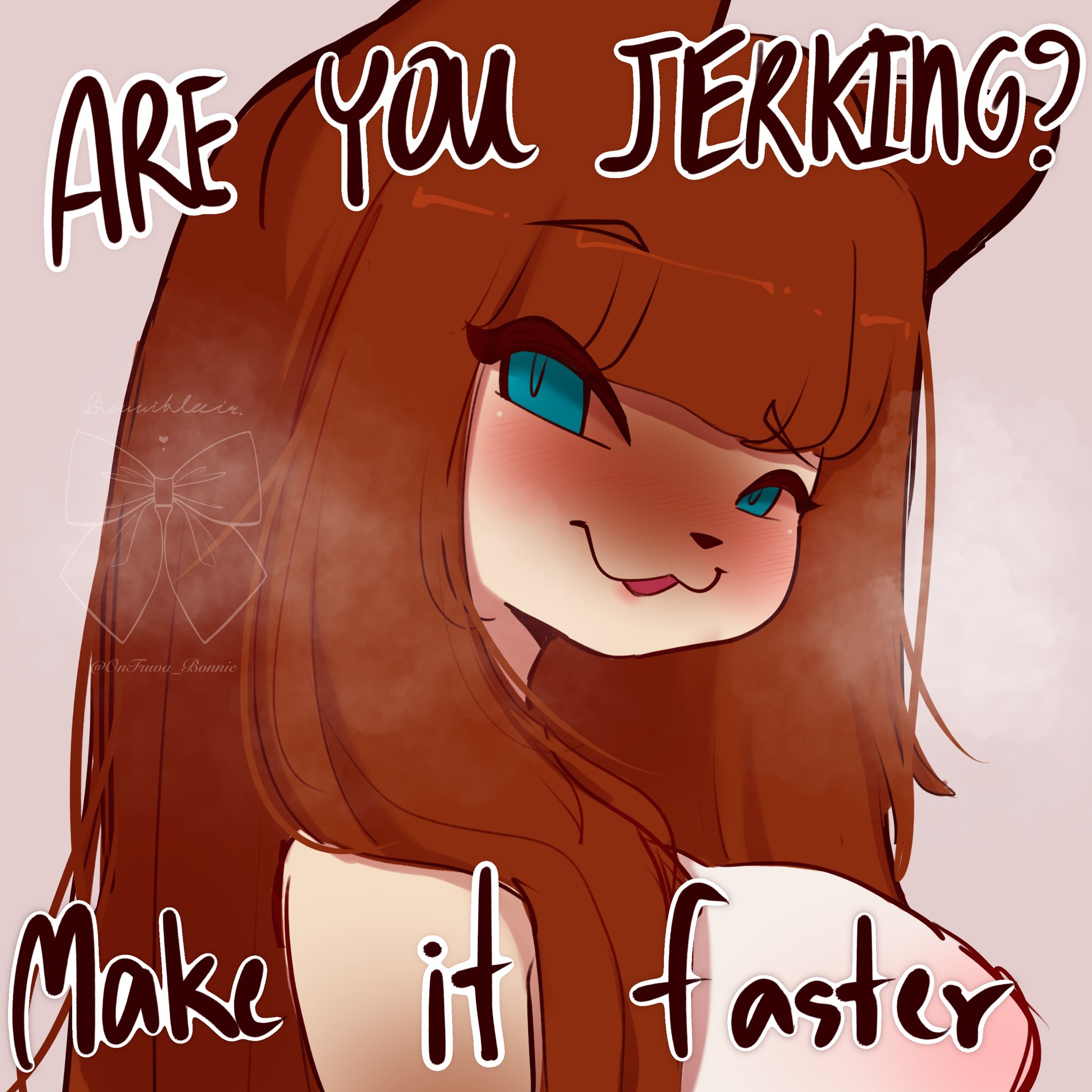 2025, bonniblair, breasts, english text, female, female only, furry, furry female, furry only, instructions, joi, lila (bonniblair), meme, raised eyebrows, tagme, text, tits