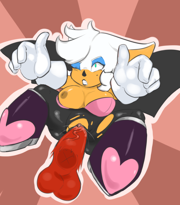 bat big_breasts breasts clothed clothing eyelashes female gloves hair makeup male mammal nipples nukenugget penis rouge_the_bat sex simple_background sonic_(series) straight wings