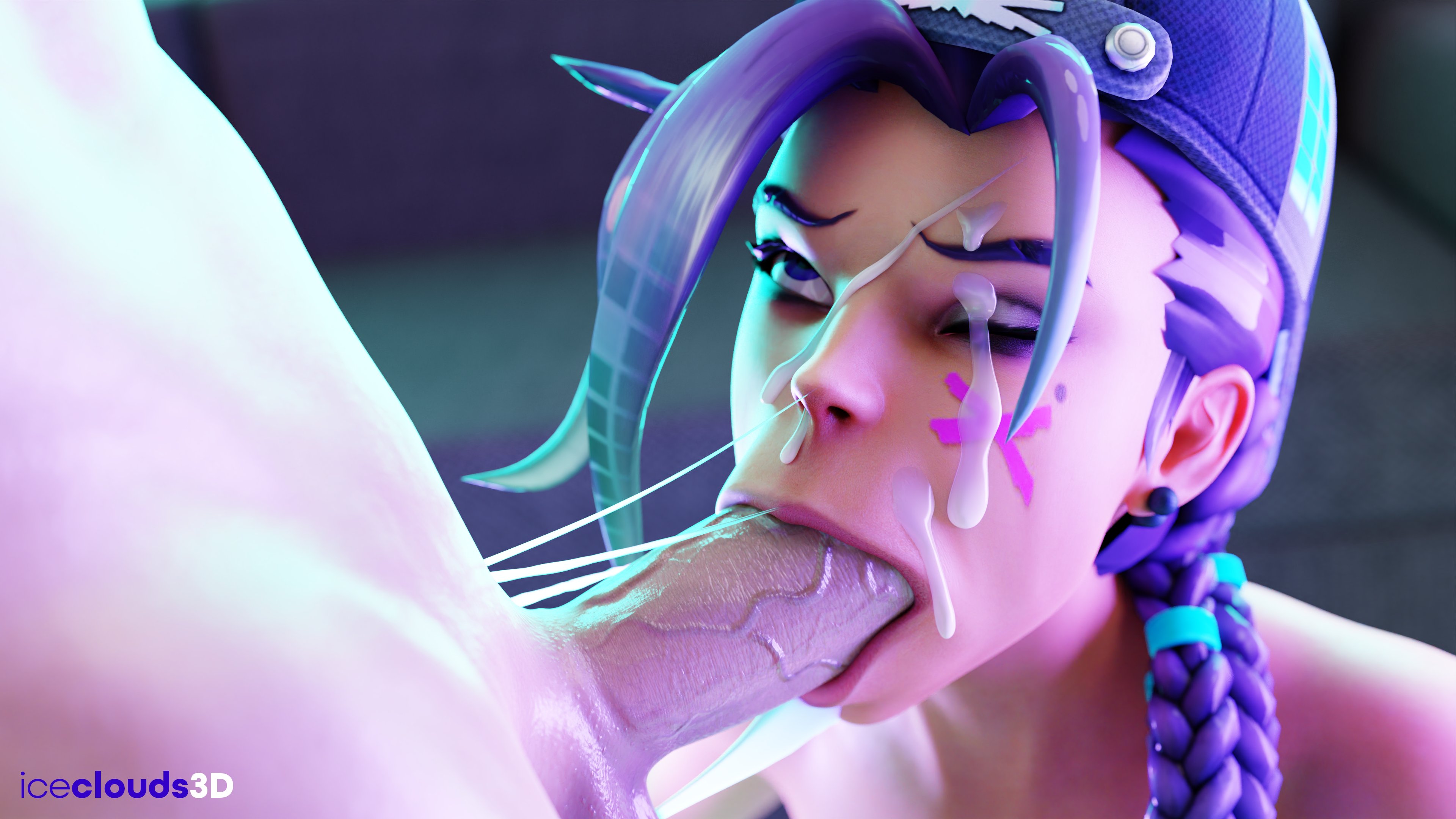 1boy, 1girls, 3d, anteater face, antifragile slay star, beauty mark, big penis, blizzard entertainment, blue hair, braid, braided hair, braided ponytail, cum, cum on face, cum string, dark skin, dark-skinned female, earrings, erection, eyeshadow, facial, fellatio, fellatio face, female, hat, iceclouds3d, interracial, latina, le sserafim, male, one eye closed, oral, oral sex, overwatch, overwatch 2, penis, penis in mouth, penis out, ponytail, purple eyes, purple eyeshadow, purple hair, sombra, straight, two-tone hair, veiny penis