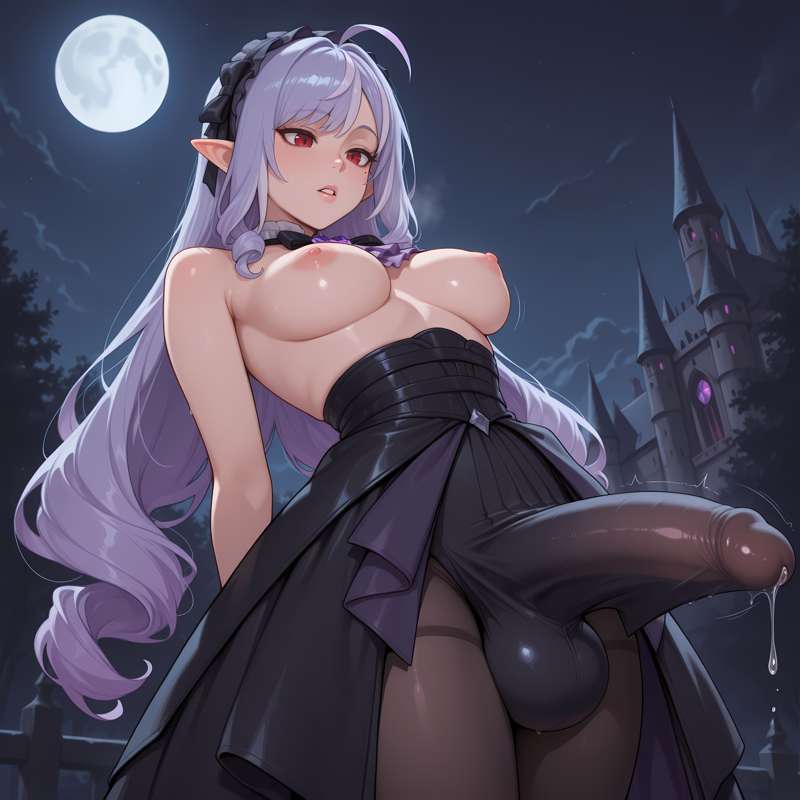 1futa, ai generated, balls, big balls, breasts, cum, cum drip, cum through clothes, erection under clothes, futanari, intersex, looking pleasured, precum, presenting, puffyart, shaking, solo futa, tagme, vivian (zenless zone zero), vivian banshee, zenless zone zero