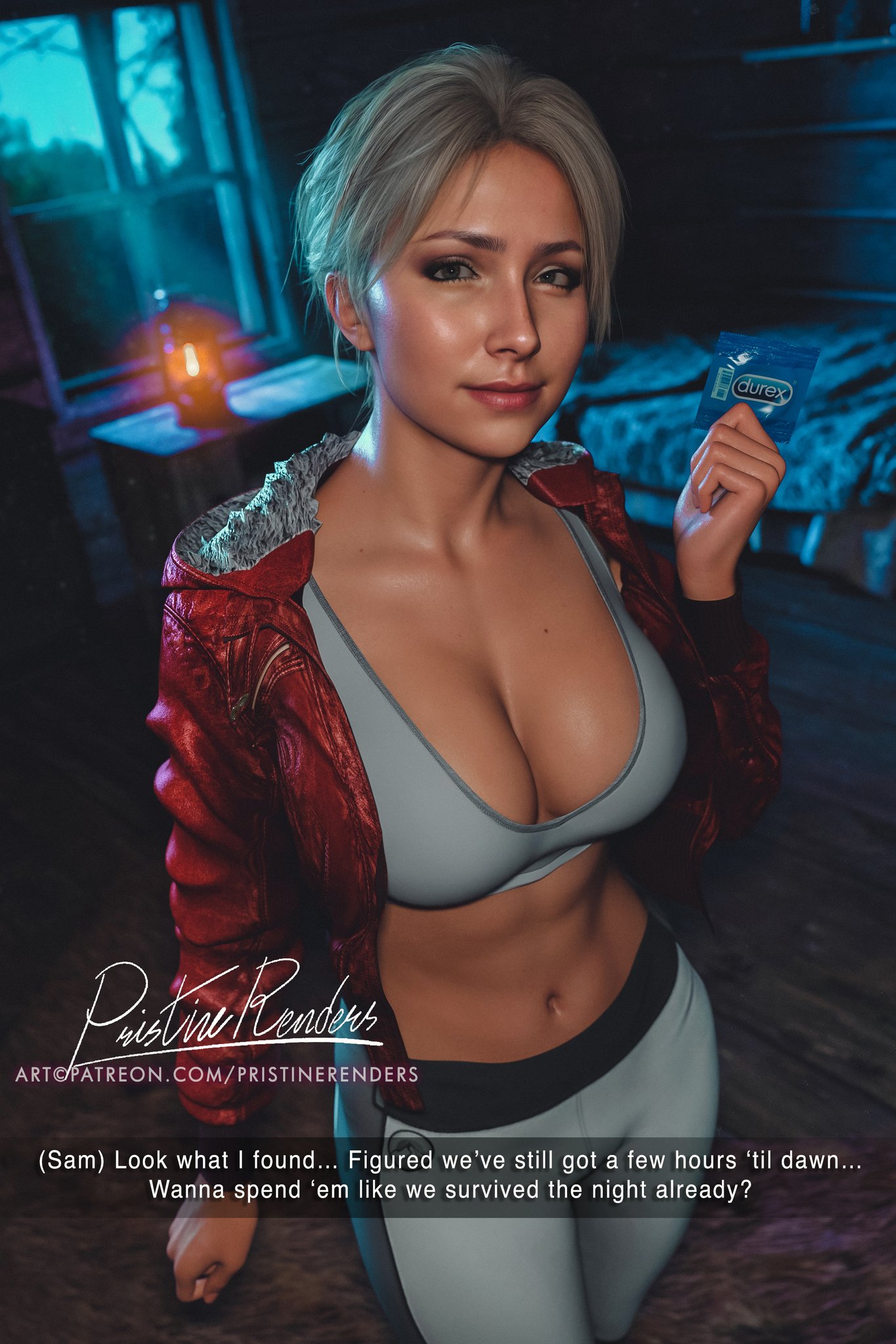 1girls, 3d, ass, big ass, big breasts, breasts, bust, busty, chest, curvaceous, curvy, curvy figure, female, hayden panettiere, hips, holding condom, hourglass figure, huge ass, huge breasts, inminent sex, large ass, large breasts, legs, mature, mature female, pristinerenders, samantha giddings, slim waist, supermassive games, thick, thick hips, thick legs, thick thighs, thighs, until dawn, voluptuous, waist, wide hips