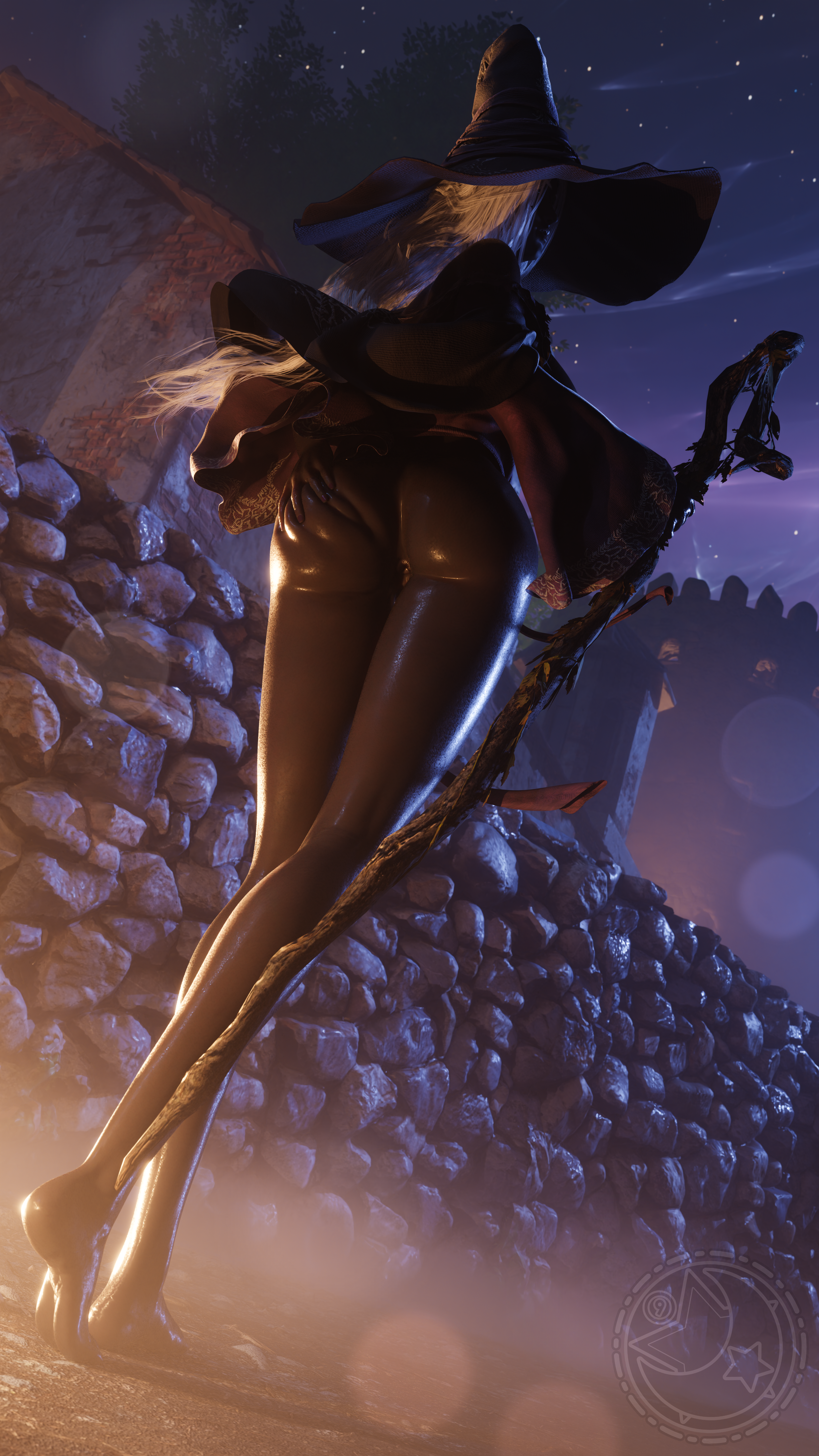 1girls, 3d, anus, ass, ass focus, ass grab, asshole, black body, breasts, breasts out, bubble ass, bubble butt, butt grab, elden ring, elden ring nightreign, female, female focus, female human, female only, fromsoftware, hand on ass, hand on butt, moon9star, nude, nude female, only one naked, partially clothed, partially nude, recluse (nightreign), solo, solo female, solo focus, spread ass, spread butt, tagme, white hair