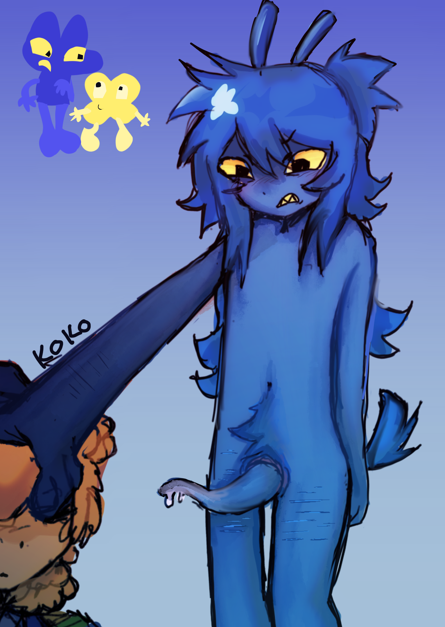 algebralien, algebraliens, battle for dream island, bfb, bfdi, bfdia, blowjob, blowjob face, blue body, blue skin, cum, dolphin penis, dripping cum, four (bfb), gay, happy trail, head grab, head out of frame, long hair, long penis, male, male only, object show, object shows, penis, precum, r34, sharp teeth, tail, tentacle cock, tentacle dick, tentacle penis, tpot, two men, x (bfb), x finds out his value, xfohv, yellow eyes