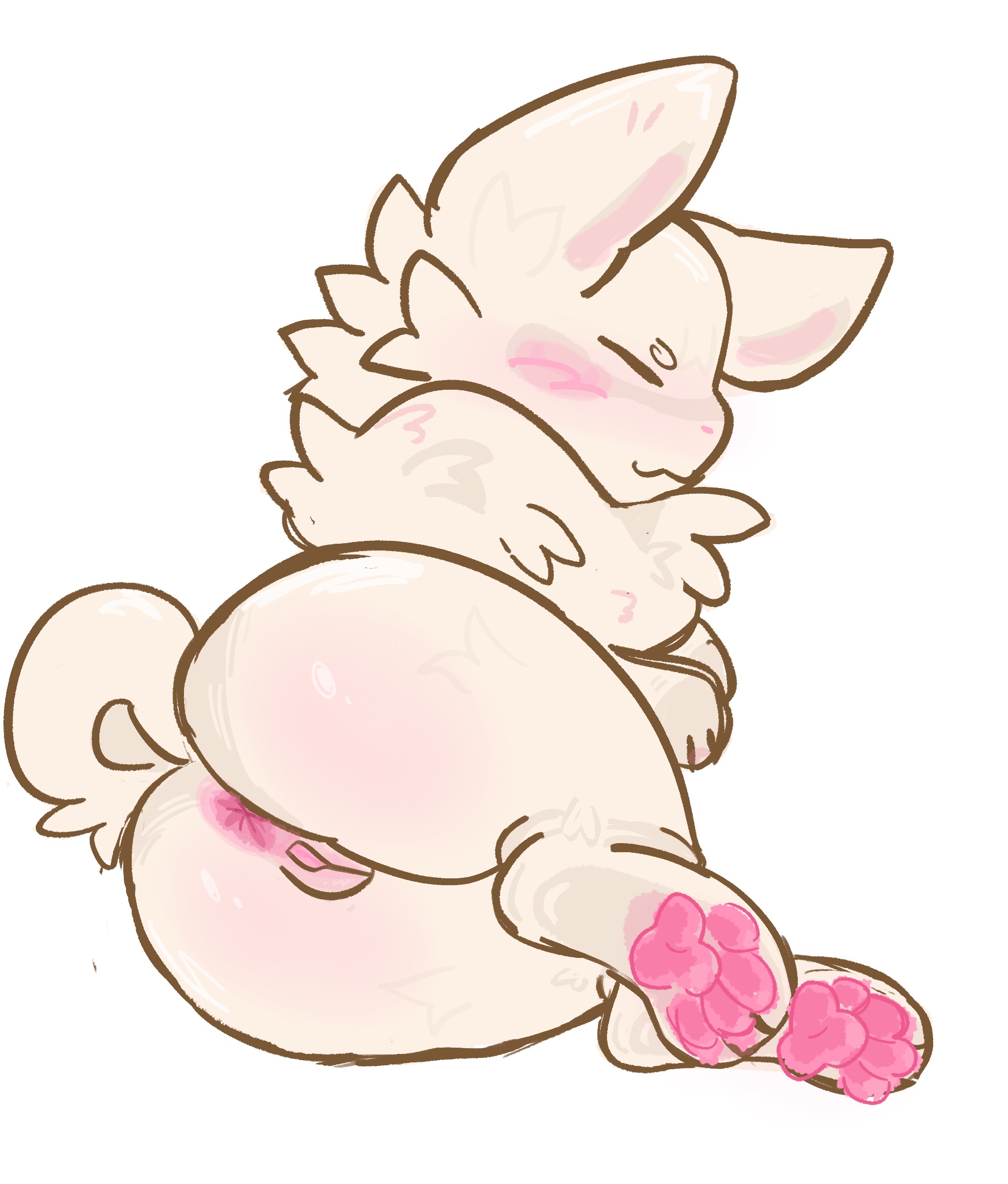 1girls, alex pbj, anus peek, artist request, ass, ass focus, female, female gubby, feral, gubby, gubby (roblox), gubby (species), paws, pussy, rabbit, roblox, source request, tagme