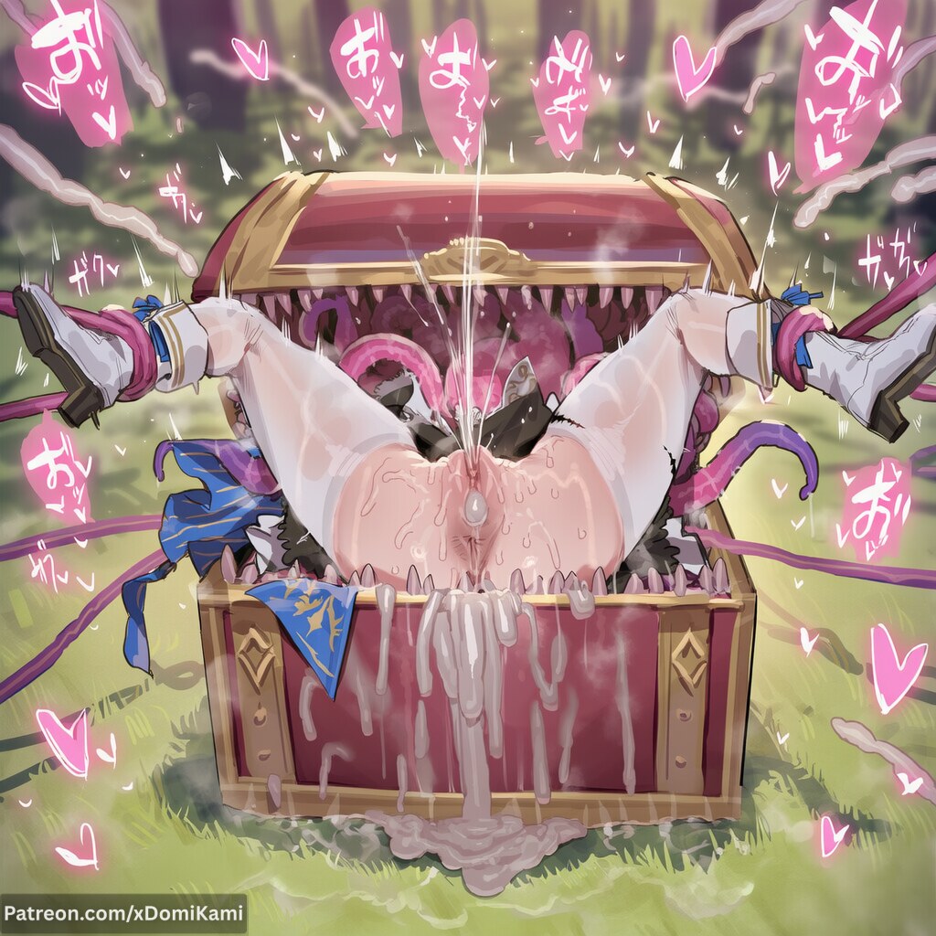 1girl, 2026, 2d, absurd res, absurd resolution, absurdres, ai generated, anus, ass, boots, censored, cum, cum in pussy, dress, female ejaculation, grass, heart, hi res, high heels, high quality, high resolution, highres, image, kuro games, mimic, mimic chest, mosaic censoring, on back, outdoors, pantyhose, patreon, patreon username, phoebe (wuthering waves), pussy, pussy juice, rape, raped, raped by monster, raped female, restrained, solo, spread legs, tentacle sex, tentacles, torn clothes, torn pantyhose, uncensured, watermark, web address, white pantyhose, wuthering waves, xdomikami