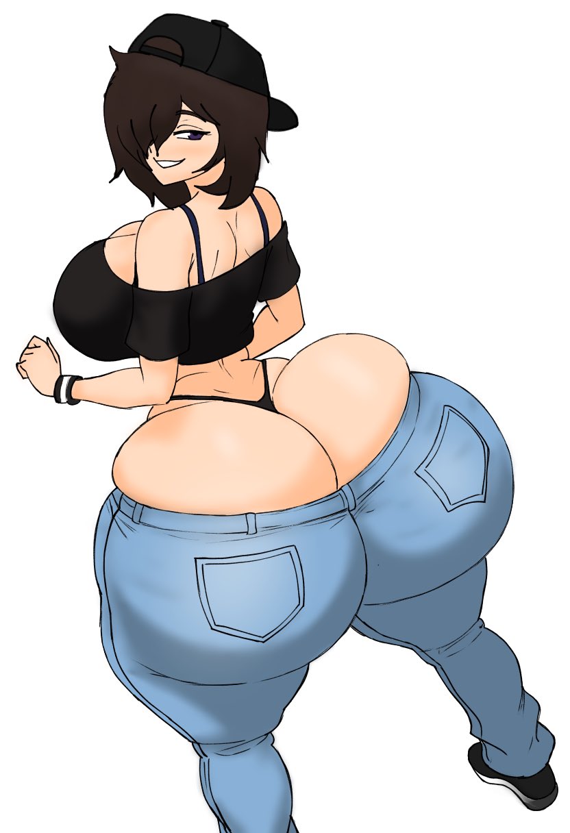 1girls, 2000s, 2026, aleana (justchris), ass, ass bigger than head, ass cleavage, ass crack, ass focus, big ass, big breasts, big butt, blush, bottomwear, bottomwear halfway down, breasts, butt, butt bigger than head, butt cleavage, butt crack, butt focus, cap, curvaceous, curvy, curvy body, curvy female, curvy figure, curvy hips, female, female focus, female only, hands on hips, hips wider than shoulders, huge ass, huge butt, justchris, large ass, large butt, legs, legs up, looking at viewer, looking back, minishorts, mommy, original, original character, pants, pussy, shorts, solo, solo female, tanga, thick ass, thick thighs, thong, thong bikini, vagina