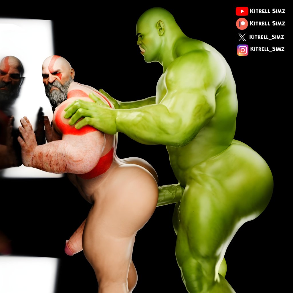 against_wall anal_sex anal_sex bara big_ass big_butt bubble_ass bubble_butt daddy dilf doggy_style doggy_style fat_ass fat_butt gay_sex god_of_war grabbing_from_behind grabbing_shoulders green_body huge_ass huge_butt kitrell_simz kratos male male_only massive_ass massive_butt muscles muscular muscular_arms muscular_male orc orc_dom orc_male orc_on_human orc_penetrating_human orc_penetrating_male pressed_against_wall seductive shoulder_grab slutty_daddy standing_sex tempting thick_ass thick_butt thick_thighs thrusting thrusting_into_ass yaoi