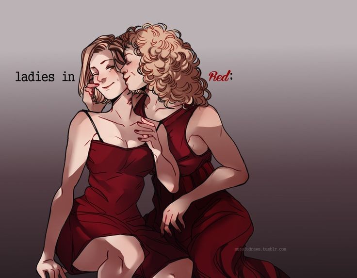 13th_doctor 2girls alex_kingston blonde_female blonde_hair doctor_who kissing_cheek red_dress river_song tagme thirteenth_doctor yuri