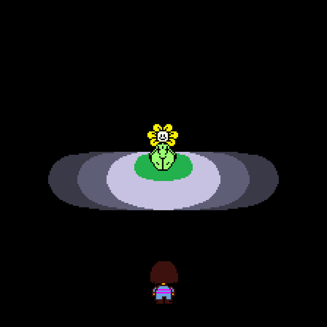 1boy 2d 2d_(artwork) femboy flowey_the_flower frisk pixel_art tagme thick_thighs undertale xmelomor24x xmelomor24x_(flowey_battle)