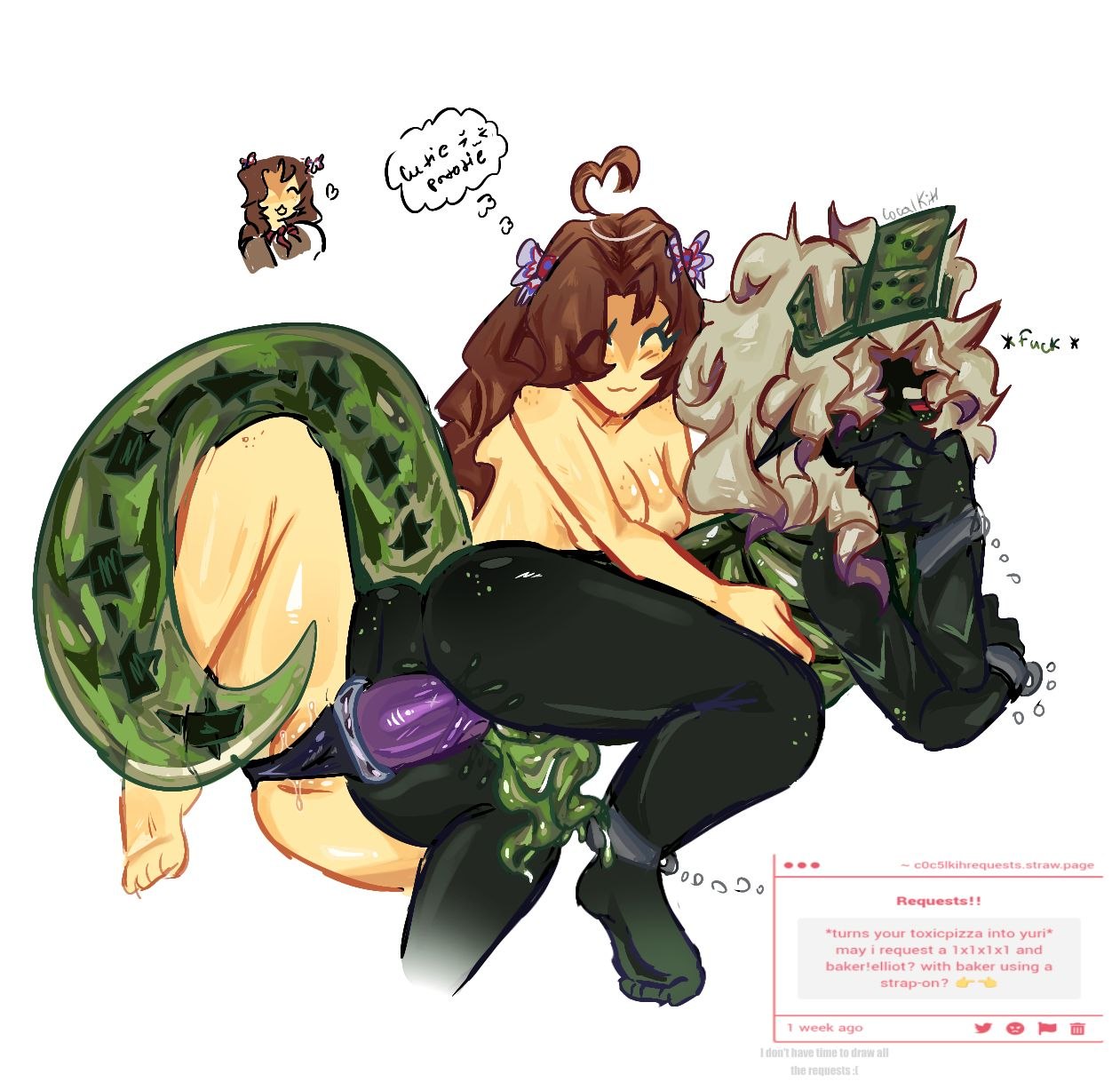 1girls, 1other, 1x1x1x1 (forsaken), baker (forsaken), c0c5lkih, elliot (forsaken), forsaken (roblox), genderfluid, herm/female, multi genitalia, request, requested, roblox, roblox game, robloxian, self upload, strap-on, strawpage request, tagme, triphallia, vaginal sex