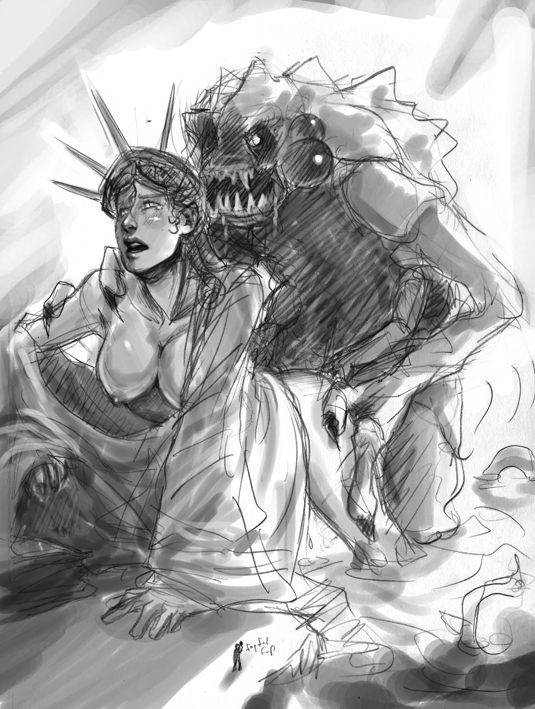 1boy 1girls breasts cloverfield female from_behind goddess male monster_rape public_domain rape statue_of_liberty tagme