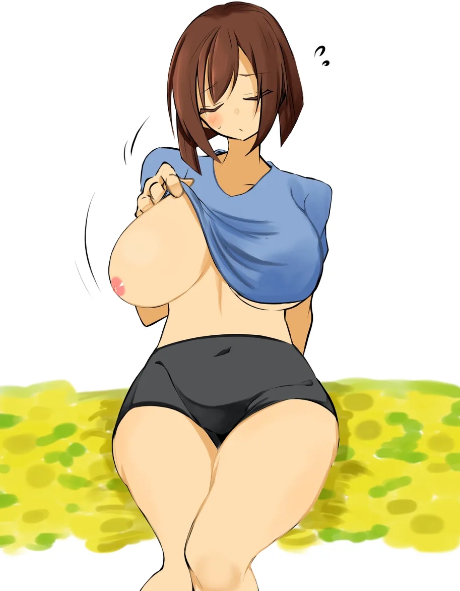1girl, 1girls, big breasts, breasts, female, female only, frisk, huge breasts, large breasts, matatabi tukikage, one breast out, solo, solo female, solo focus, undertale