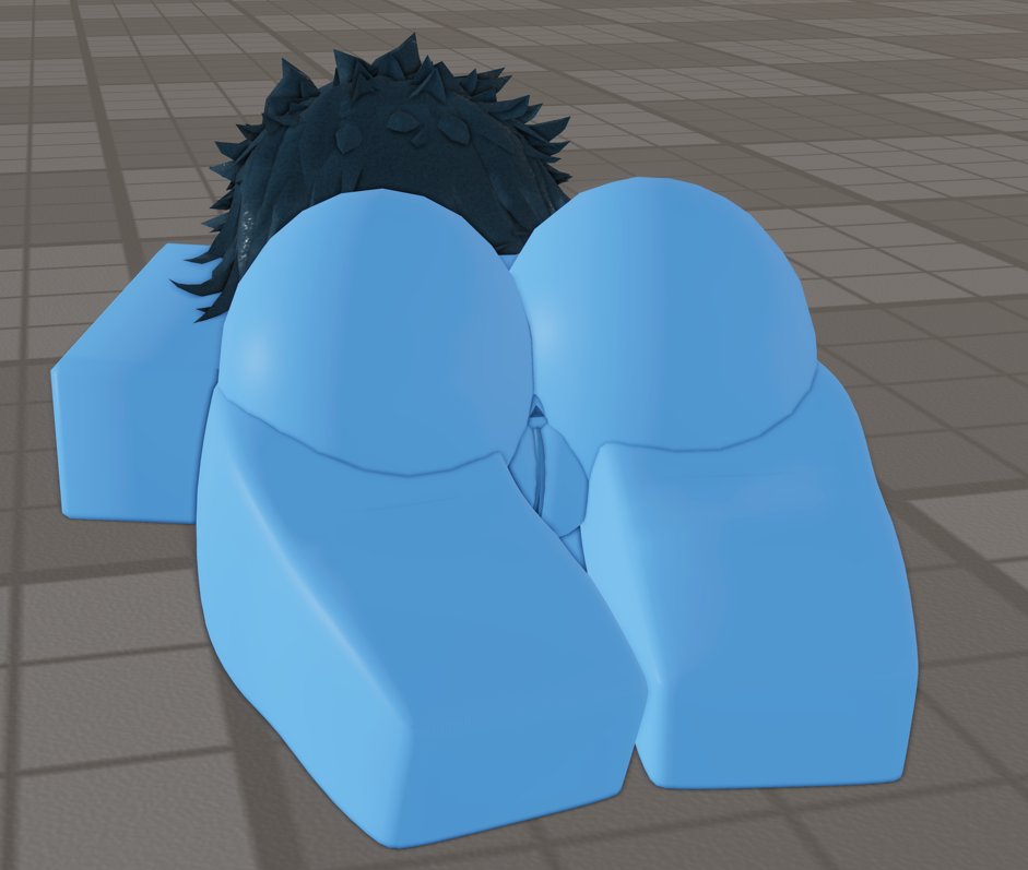 1girls 3d anus ass baseplate big_ass big_butt blue_body blue_hair lampshaderr34 nude pussy roblox robloxian tagme