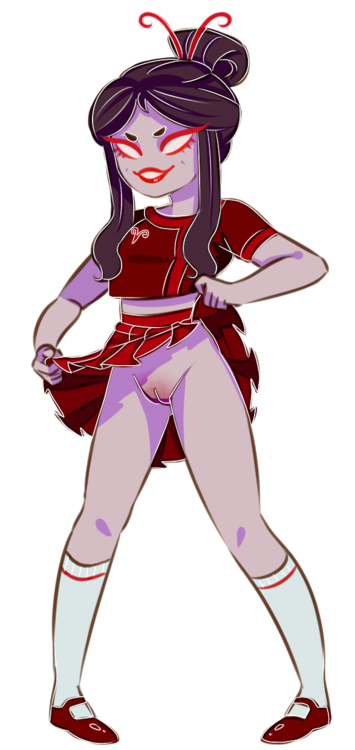 2010s 2014 alien alien_ghost alien_girl asian asian_clothing asian_female ass_visible_through_thighs black_hair colored_pussy damara_megido dimples female ghost ghost_girl grey_skin hair_ornament hips homestuck homestuck_troll inaccurate_design lipstick looking_at_viewer mary_janes midriff ms_paint_adventures presenting presenting_pussy prospails pussy red_clothing red_eyeliner red_lipstick red_shoes red_skirt shaved_pussy shoes skirt skirt_lift smile smiling smiling_at_viewer smooth_pussy solo thighs tube_socks white_eyes