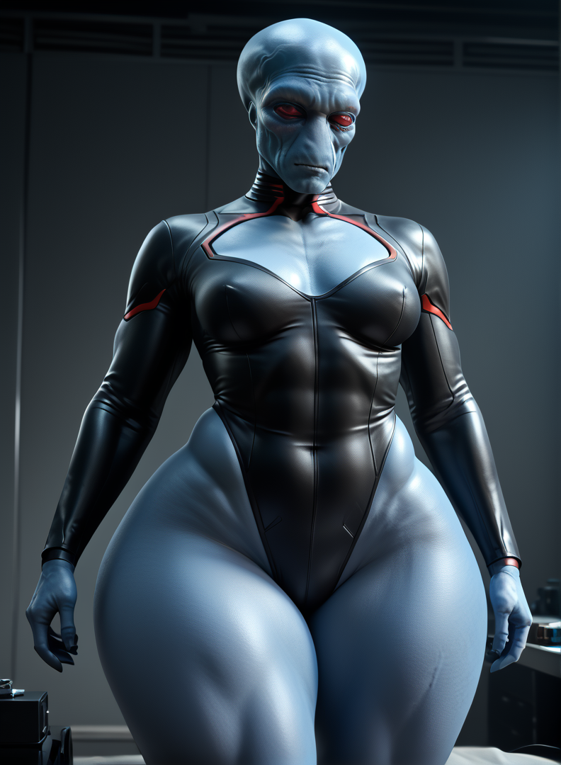 1girls abs abs_visible_through_clothing ai_generated alien alien_humanoid bald bald_female big_ass big_breasts big_head black_clothing black_leotard blue_body blue_skin bottom_heavy breasts cleavage curvaceous curves curvy curvy_body curvy_female curvy_figure curvy_hips disney duros duros_(species) expressionless female female_focus female_only futuristic hairless hips indoors inside leotard long_sleeves magnumdawn nipples nipples_visible_through_clothing no_irises no_nose non-human non-human_only noseless photorealistic red_eyes red_sclera science_fiction skimpy skimpy_clothes sleeves solo solo_female solo_focus space_station spacecraft spacecraft_interior spaceship spaceship_interior stable_diffusion standing star_wars thick_thighs thighs wide_hips