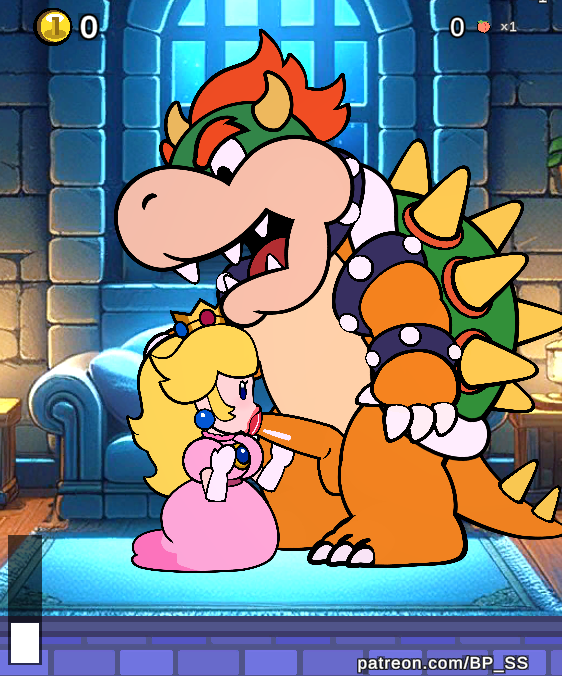 blowjob bowser cheating cuckold drybonex gameplay_mechanics mario_(series) nintendo paper_mario paper_peach princess_peach rape sex tagme