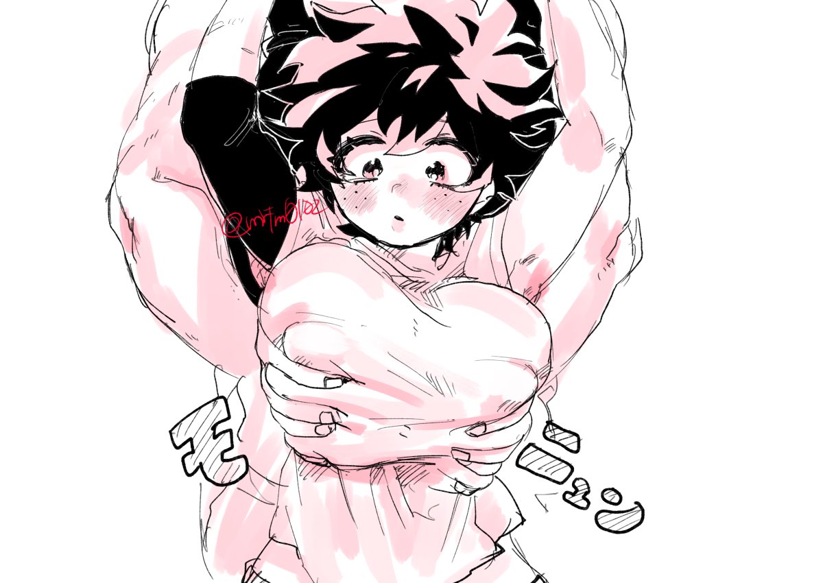 1boy 1girls bakugou_katsuki big_breasts breast_grab breast_squeeze busty female female_deku female_focus genderswap_(mtf) grope groping groping_breasts groping_from_behind izuku_midoriya katsuki_bakugou male/female massaging_breasts midoriya_izuku mrtm0102 my_hero_academia rule_63 squeezing_breast