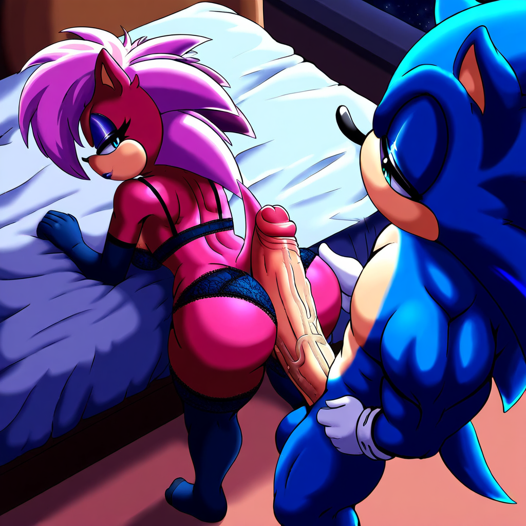 ai_generated ass blue_body breasts couple female incest magenta_fur male male/female pink_hair sonia_the_hedgehog sonic_(series) sonic_the_hedgehog sonic_the_hedgehog_(series) sonic_underground straight veiny_penis