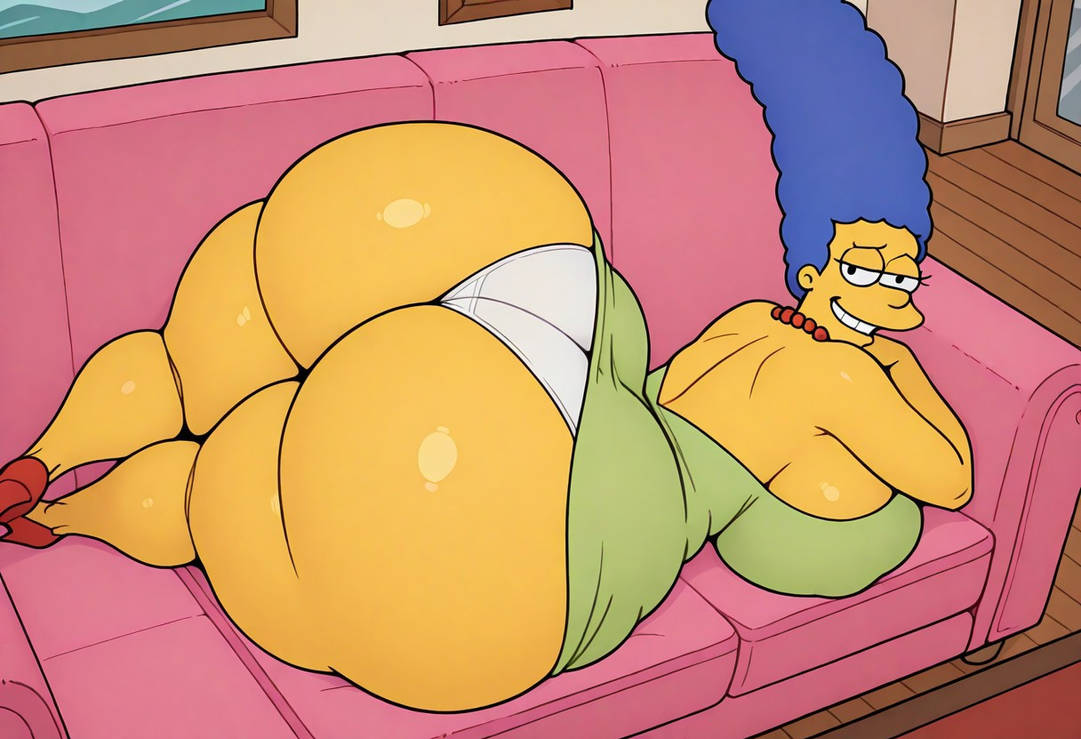 1girls, ai generated, ass, big ass, big breasts, breasts, couch, curvaceous, curvy, curvy figure, dress lift, female, huge ass, huge breasts, living room, looking at viewer, marge simpson, mature female, milf, panties, presenting, sideboob, smile, sofa, teasing, teasing viewer, the simpsons, thick thighs, wide hips