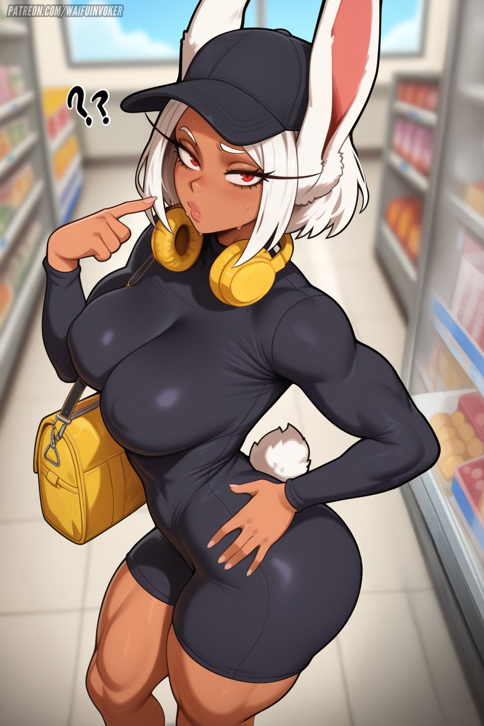 ai generated, ass, big ass, big breasts, breasts, curvaceous, curvy, curvy female, curvy figure, female, female only, miruko, muscular, muscular female, my hero academia, rumi usagiyama, tan body, tan skin, tan-skinned female, thick thighs, waifuinvoker, white hair