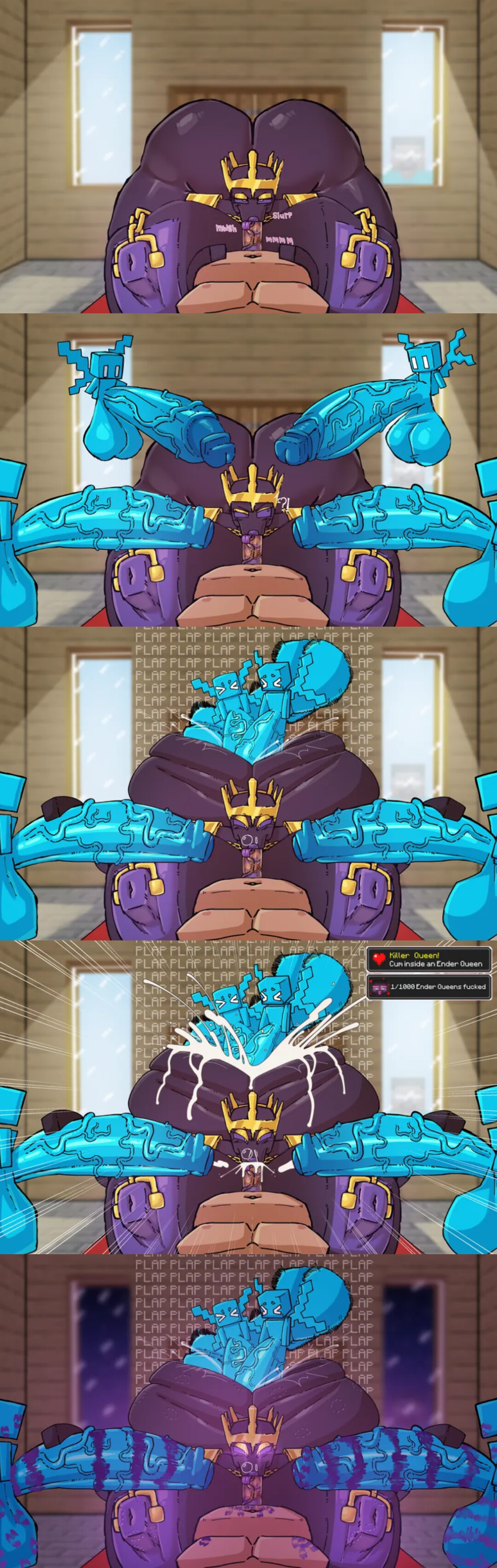 :>=, 5males, achievement unlocked, allay (minecraft), anthro, anthro female, anthro/human, anthrofied, areola, areola bulge, areola peek, areola slip, areolae, areolae peeking, areolae slip, ass, ass bigger than head, ass crack, ass focus, ass jiggle, ass up, balls, big areola, big areolae, big areolas, big ass, big balls, big butt, big cock, big cocks, big female, big nipples, big testicles, blowjob, blue penis, blue skin, boobs and butt pose, boobs bigger than head, boobs bigger than torso, boobs focus, breasts, breasts bigger than head, breasts bigger than torso, breasts out, breasts squeezed together, butt, butt crack, butt focus, chain, chain piercing, crow, crown, cubic anatomy, cubic body, cubic breasts, cubic head, cubical, cum, cum drip, cum dripping, cum everywhere, cum in anal, cum in mouth, cum in pussy, cum inside, digital drawing (artwork), digital media (artwork), effect, effects, enderman, enderwoman, excited, excited female, excited male, female, female anthro, female bigger, female focus, female humanoid, female/male, focus, focus on breasts, gold, gold (metal), gold piercing, golden chain, golden chains, handjob, handjob while penetrated, handjob while sucking, herobrine, high resolution, highres, huge areola, huge areolae, huge areolas, huge ass, huge balls, huge nipples, huge testicles, jiggling ass, large ass, large breasts, large nipples, lips, lipstick, lipstick mark, lipstick on penis, looking at another, looking at penis, male, male penetrating, male penetrating female, male/female, males, mammal, massive areola, massive areolae, massive areolas, massive ass, massive breasts, massive butt, massive cock, massive nipples, microsoft, minecraft, mojang, multiple males, night, night sky, nipples, nipples focus, pierced nipples, piercing, piercings, plap, plap (sound), purple areola, revifrry, rule 63, satisfied, satisfied look, sex, size comparison, size difference, steve (minecraft), tagme, tagme (artist), testicles, text, text box, thigh highs, thighhighs, thighs, thighs focus, tongue, tongue out, vein, veins, veiny, veiny penis, voluptuous, voluptuous anthro, voluptuous body, voluptuous breasts, voluptuous female