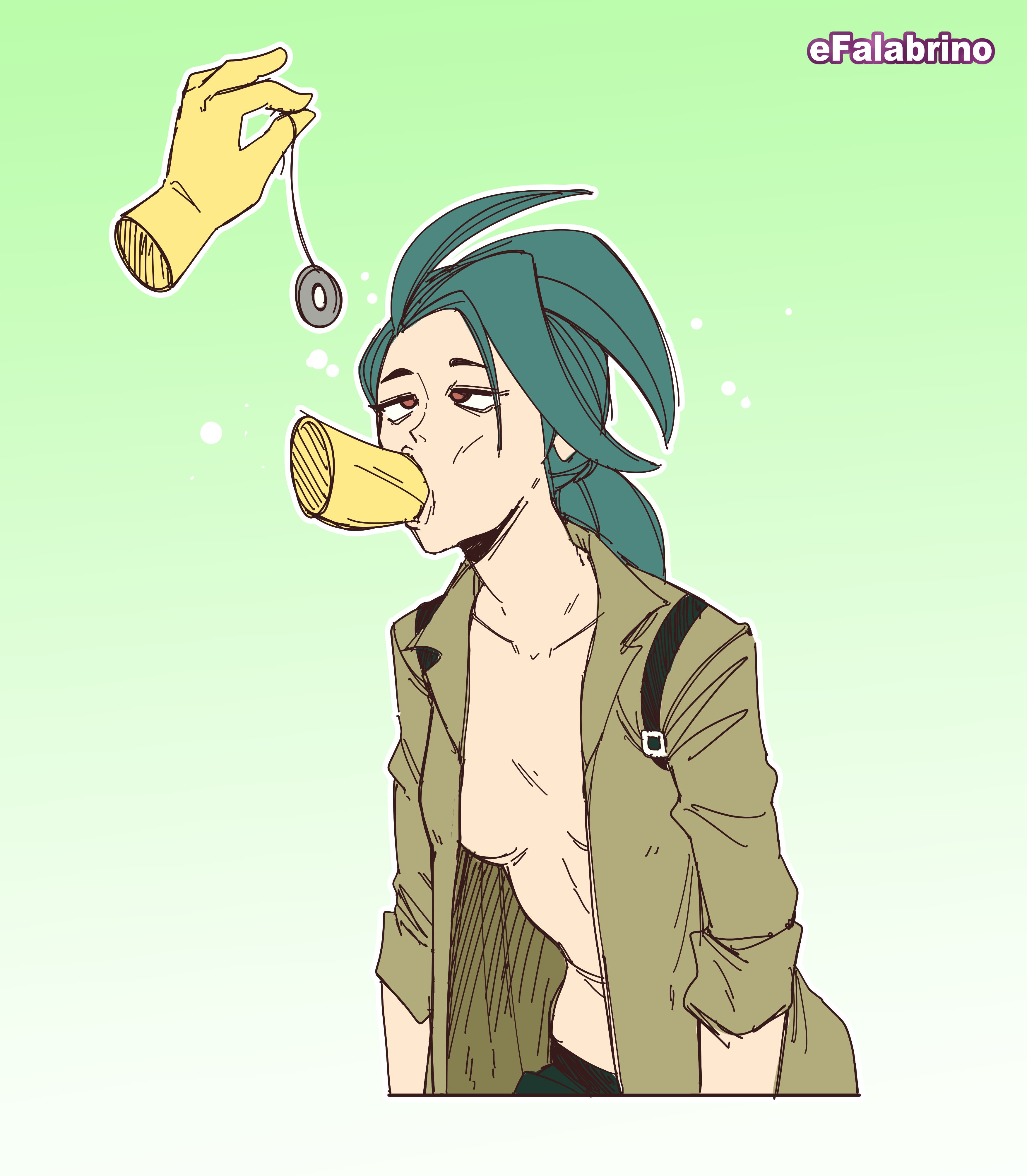 1girls, breasts, efalabrino, exposed breasts, fellatio, female, floating penis, forced, forced oral, green hair, hypno, hypnosis, male, mind control, nintendo, open clothes, open mouth, oral, pendulum, penis, pokemon, pokemon (species), pokemon sv, pokephilia, ponytail, rape, raped, rika (pokemon), simple background, suspenders