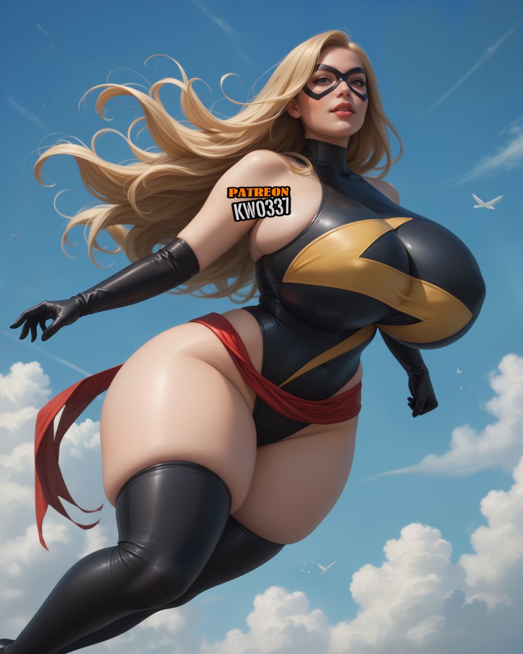 1female 1girls ai_generated ass big_ass big_breasts breasts carol_danvers female huge_ass huge_breasts kw0337 large_ass large_breasts marvel marvel_comics ms._marvel_(carol_danvers) solo solo_female thick_thighs