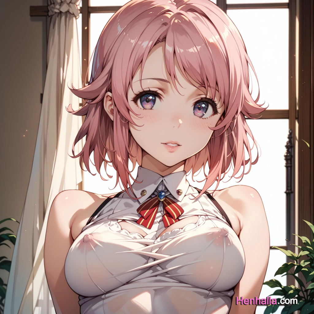 1girls ai_generated anime anime_girl big_breasts breasts dress henhalla.com hentai rika shinozaki_rika solo solo_female young younger_female