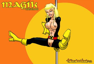 breasts female female_only magik_(illyana_rasputin) marvel navel new_mutants nipples pussy straight_hair tagme the_drunken_monk x-men