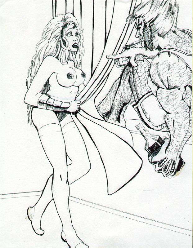 bottle breasts cigar clothes curtain dash_riprock female hair hairy holding human indoors james_howlett jean_grey long_hair looking_at_another male marvel monochrome muscles mutant nipples open_eyes short_hair shorts sitting smoking standing straight_hair topless window wolverine_(x-men) x-men